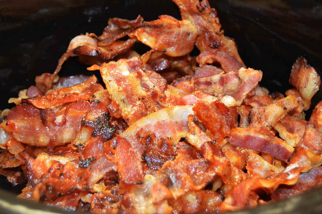 a pile of crispy fried bacon 