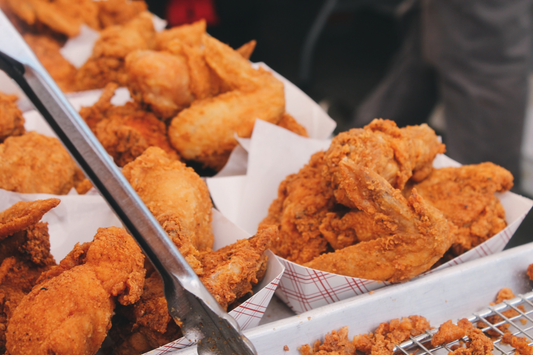 golden fried chicken served in baskets