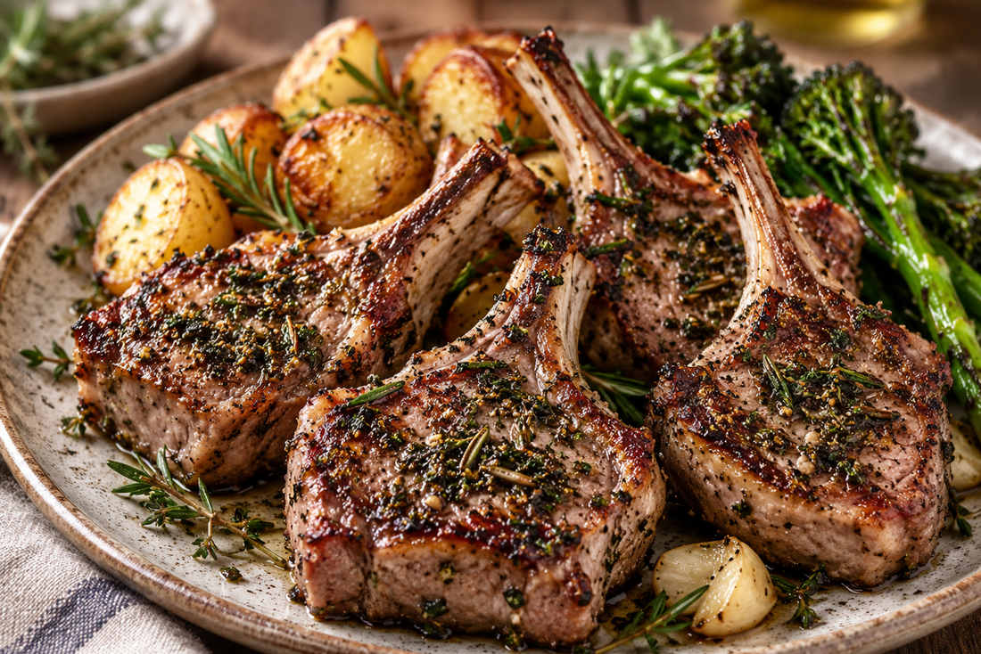 roasted lamb chops with herbs