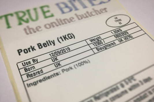 true bites label showing the use of 'use by' dates
