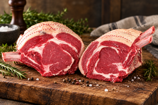 raw french trimmed rib of beef