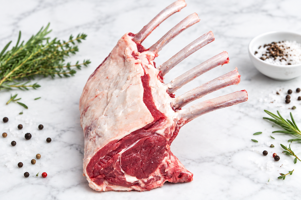 raw rack of lamb french trimmed