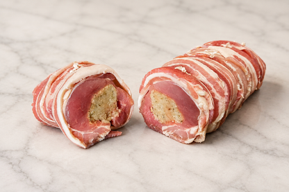Stuffed & Bacon Wrapped Pork Fillet
