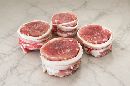 Bacon Wrapped Pork Fillet Medallions