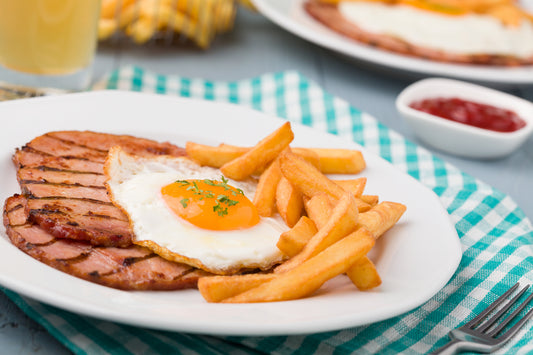 gammon egg and chips