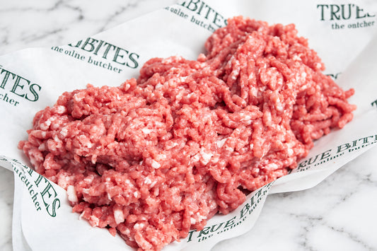 pork mince on true bites greaseproof paper