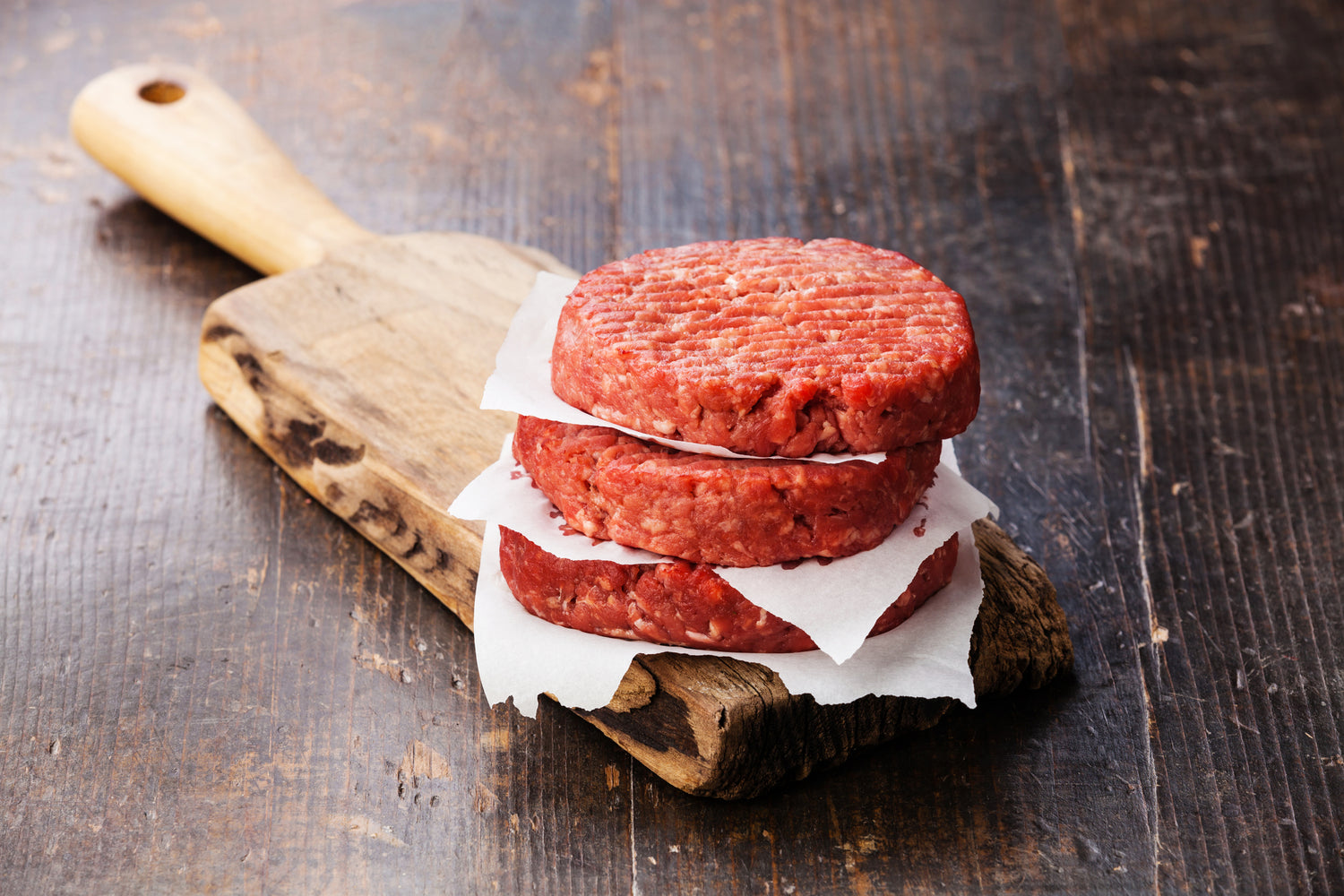 raw gourmet steak burgers